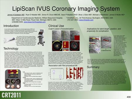 LipiScan IVUS Coronary Imaging System