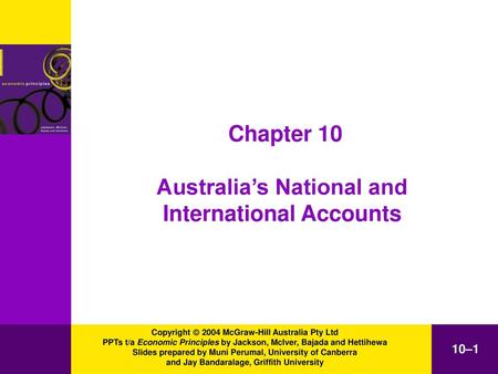 Chapter 10 Australia’s National and International Accounts