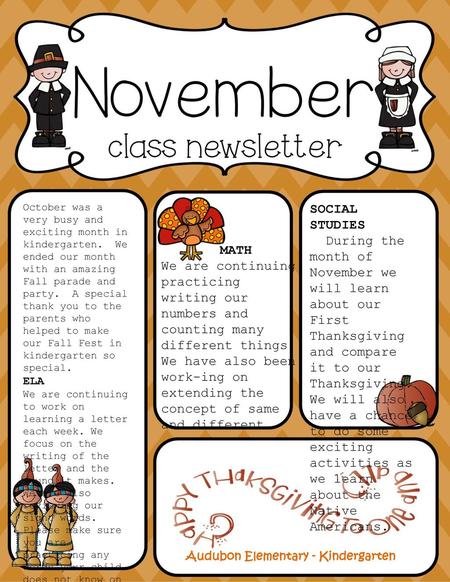 October was a very busy and exciting month in kindergarten