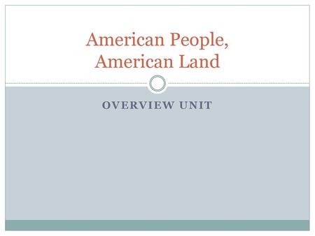 American People, American Land