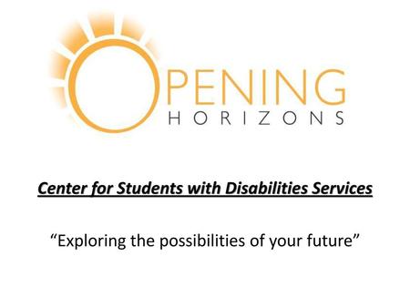 Center for Students with Disabilities Services