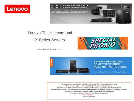 Lenovo Thinkservers and