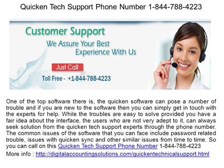 Quicken Tech Support Phone Number One of the top software there is, the quicken software can pose a number of trouble and if you are new.