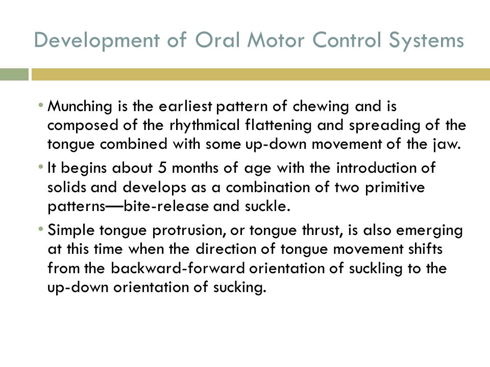 Oral Motor Control 59