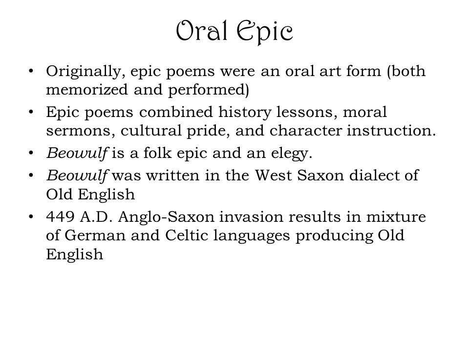 Oral Epic Poetry 109