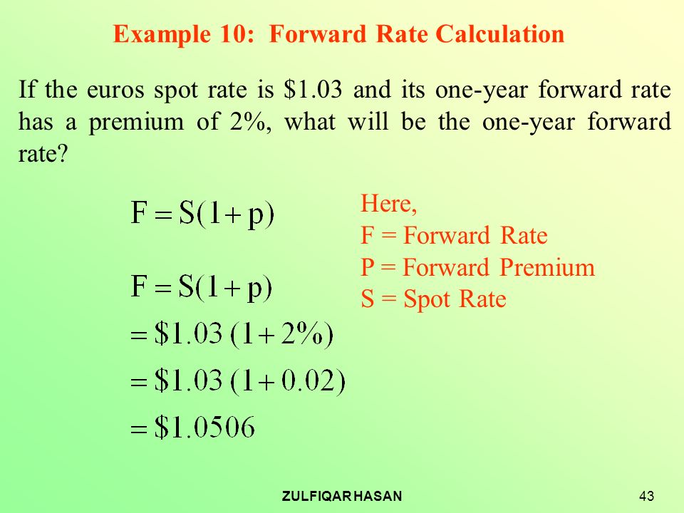 Spot And Forward Rate
