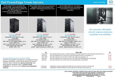 Dell PowerEdge Tower Servers