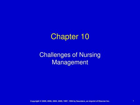 Challenges of Nursing Management