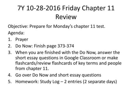 7Y Friday Chapter 11 Review