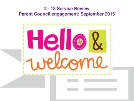 Parent Council engagement: September 2015
