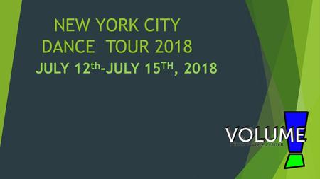 NEW YORK CITY DANCE TOUR 2018