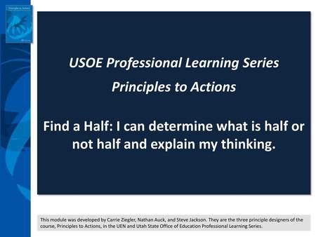 USOE Professional Learning Series