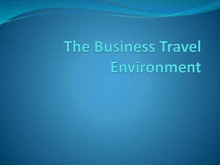 The Business Travel Environment