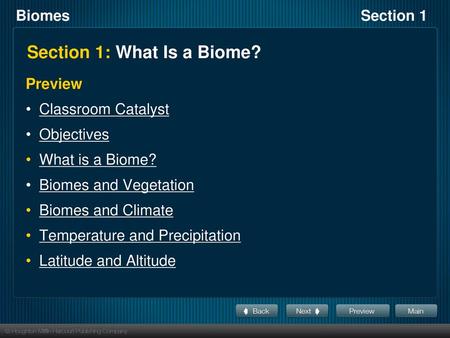 Section 1: What Is a Biome?