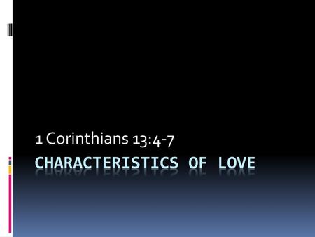Characteristics of Love