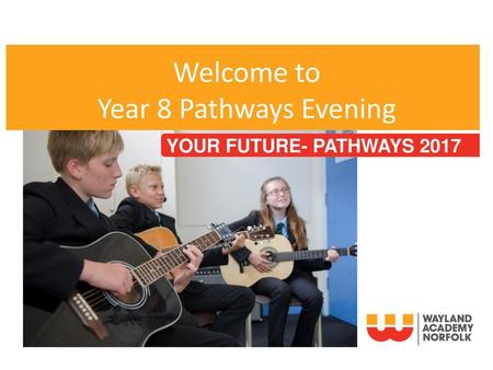 Welcome to Year 8 Pathways Evening