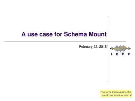 A use case for Schema Mount
