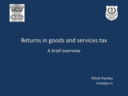 Returns in goods and services tax