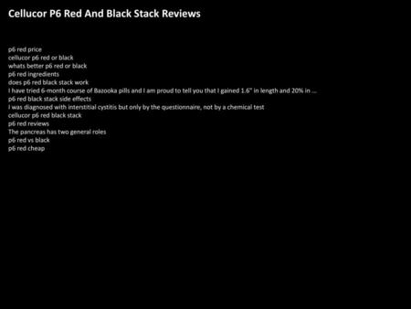 Cellucor P6 Red And Black Stack Reviews