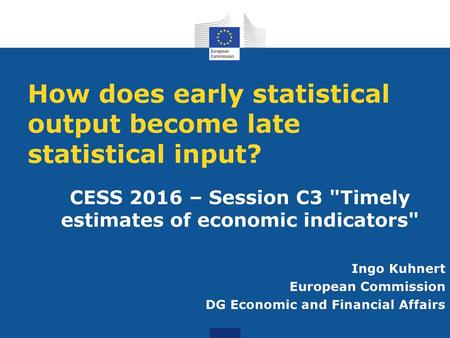 How does early statistical output become late statistical input?