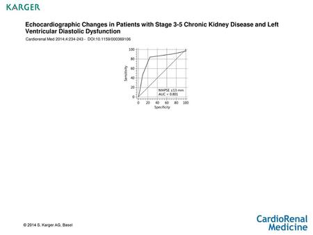Echocardiographic Changes in Patients with Stage 3-5 Chronic Kidney Disease and Left Ventricular Diastolic Dysfunction Cardiorenal Med 2014;4:234-243 -