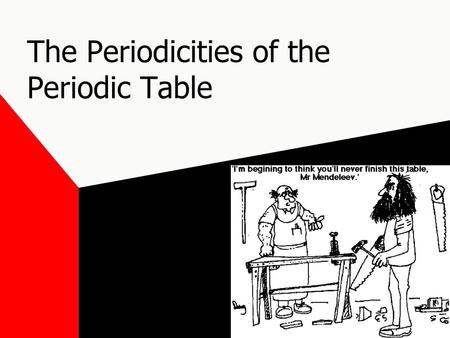The Periodicities of the Periodic Table