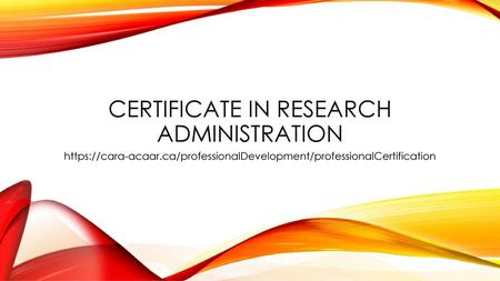 Certificate in Research Administration