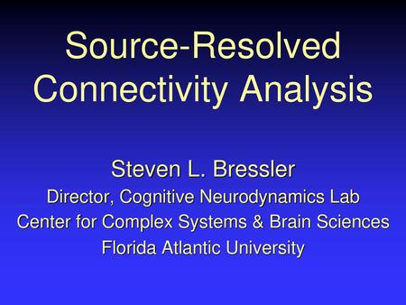 Source-Resolved Connectivity Analysis