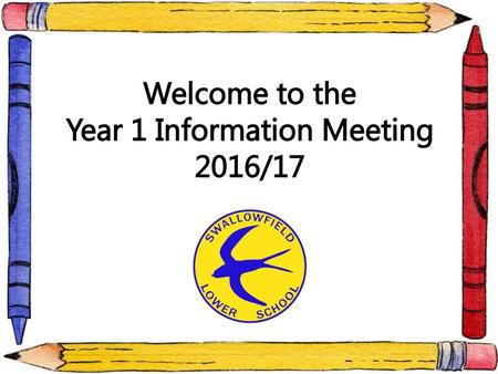Welcome to the Year 1 Information Meeting 2016/17