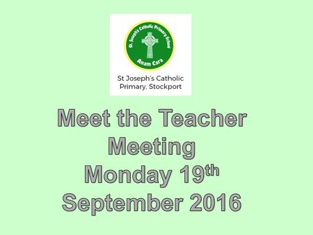 Meet the Teacher Meeting