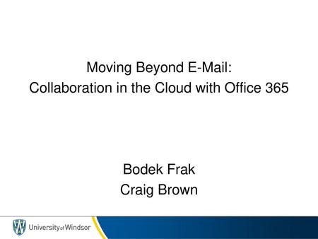 Collaboration in the Cloud with Office 365