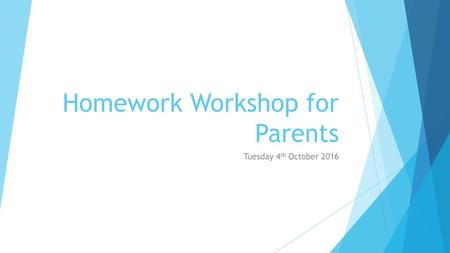 Homework Workshop for Parents