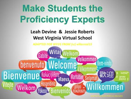 Make Students the Proficiency Experts