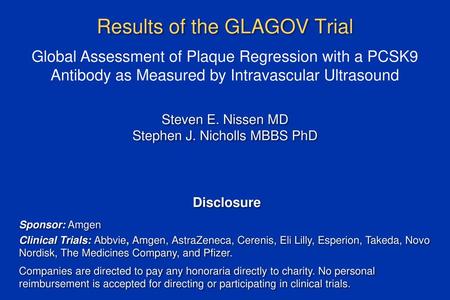 Results of the GLAGOV Trial