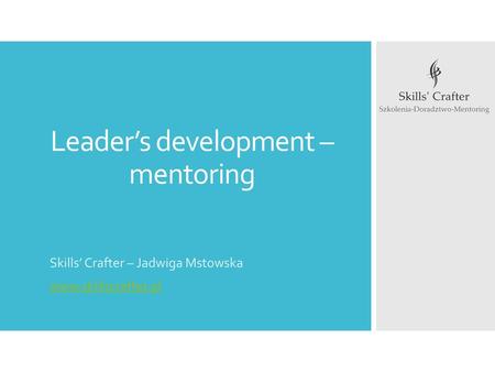 Leader’s development – mentoring