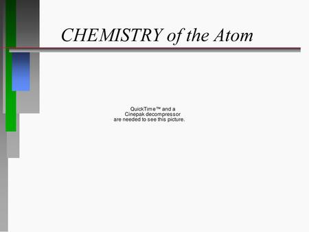 CHEMISTRY of the Atom.