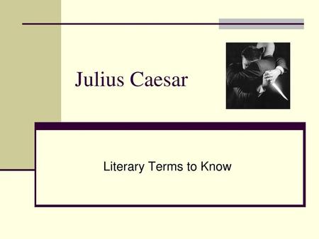 Julius Caesar Literary Terms to Know.