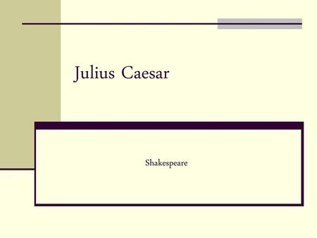 Julius Caesar Shakespeare.