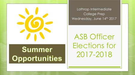 ASB Officer Elections for