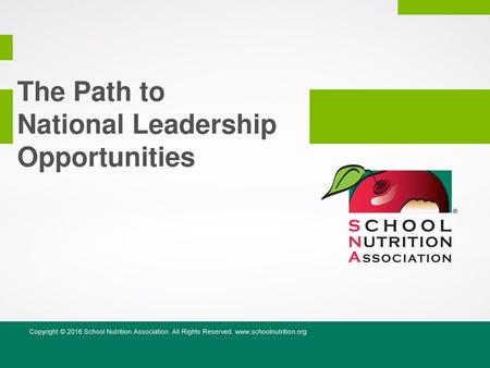 National Leadership Opportunities