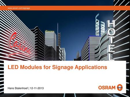 LED Modules for Signage Applications
