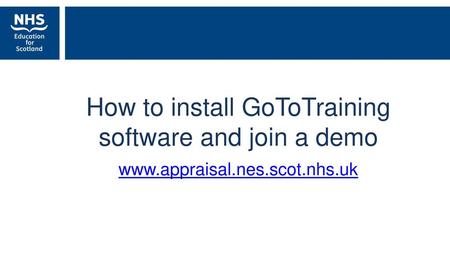 How to install GoToTraining software and join a demo