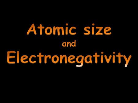 and Electronegativity