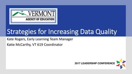 Strategies for Increasing Data Quality