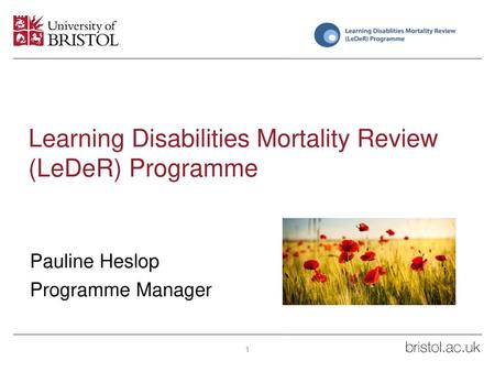 Learning Disabilities Mortality Review (LeDeR) Programme