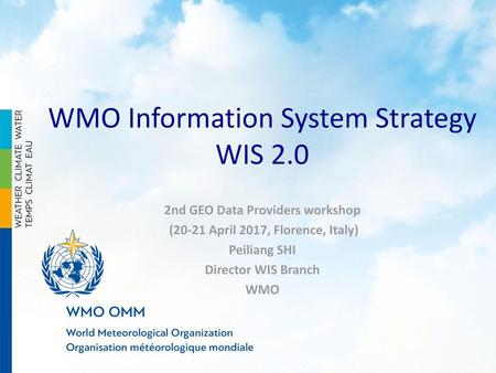 2nd GEO Data Providers workshop (20-21 April 2017, Florence, Italy)