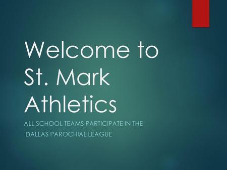Welcome to St. Mark Athletics
