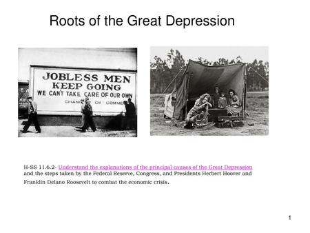 Roots of the Great Depression