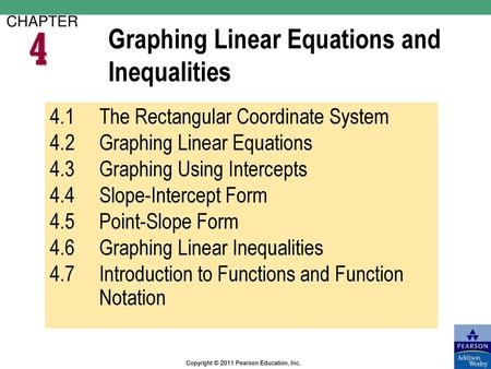 Graphing Linear Equations and Inequalities