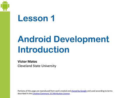 Android Development Introduction